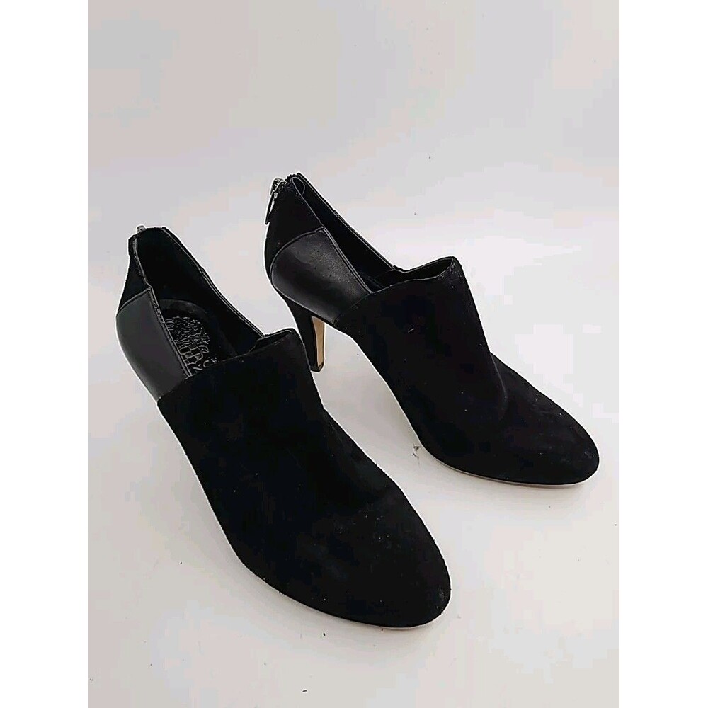 Vince Camuto Vaniesha Womens Booties Black Leather Ankle Heeled Pump Sz 6M/36
